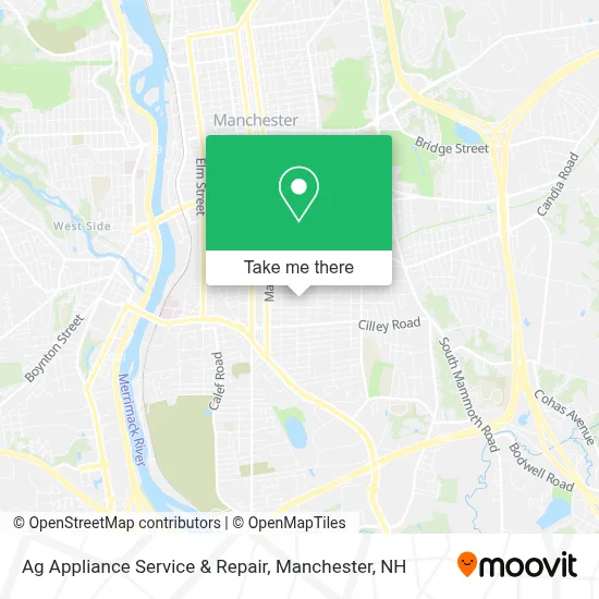 Ag Appliance Service & Repair map