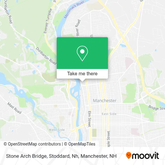 Stone Arch Bridge, Stoddard, Nh map