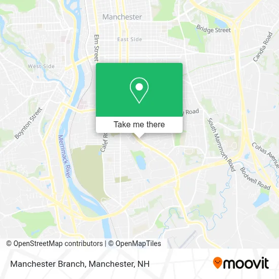 Manchester Branch map