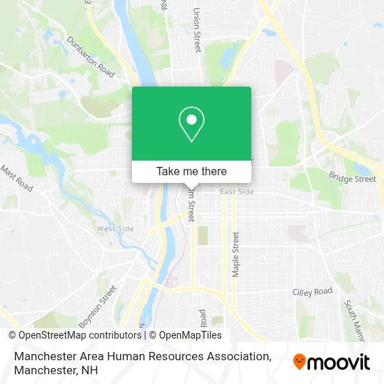 Manchester Area Human Resources Association map