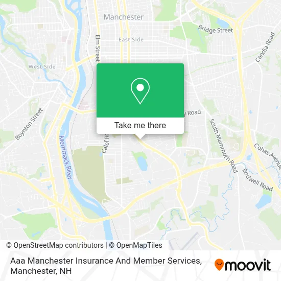 Aaa Manchester Insurance And Member Services map