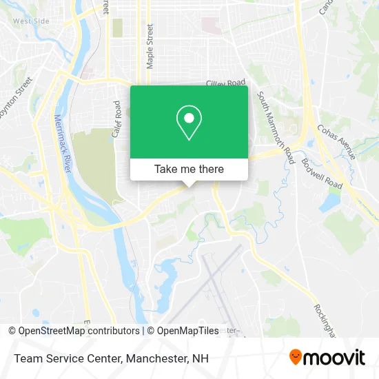 Team Service Center map