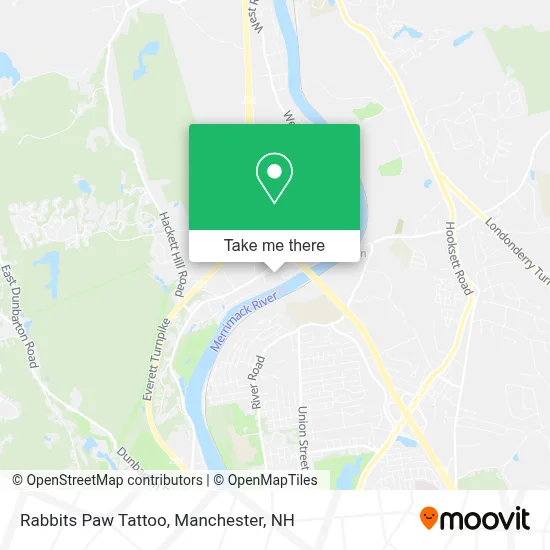 Rabbits Paw Tattoo map