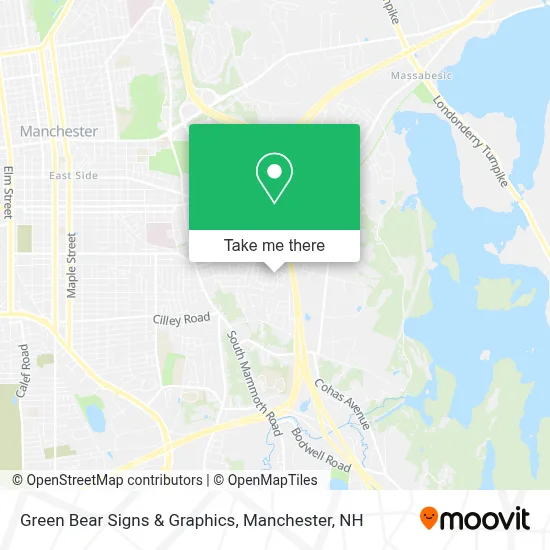 Green Bear Signs & Graphics map