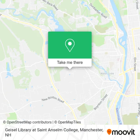 Geisel Library at Saint Anselm College map