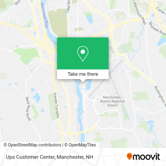 Ups Customer Center map