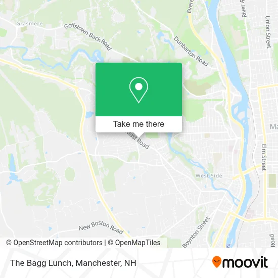 The Bagg Lunch map