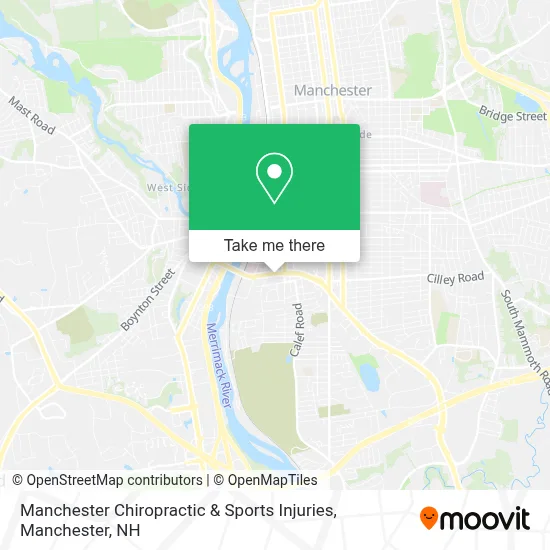 Manchester Chiropractic & Sports Injuries map