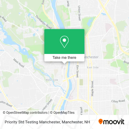 Priority Std Testing Manchester map