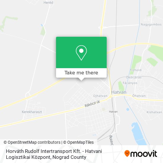 Horváth Rudolf Intertransport Kft. - Hatvani Logisztikai Központ map