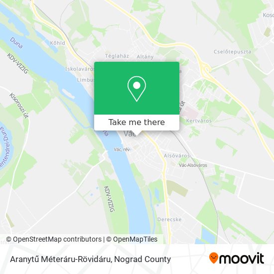 Aranytű Méteráru-Rövidáru map
