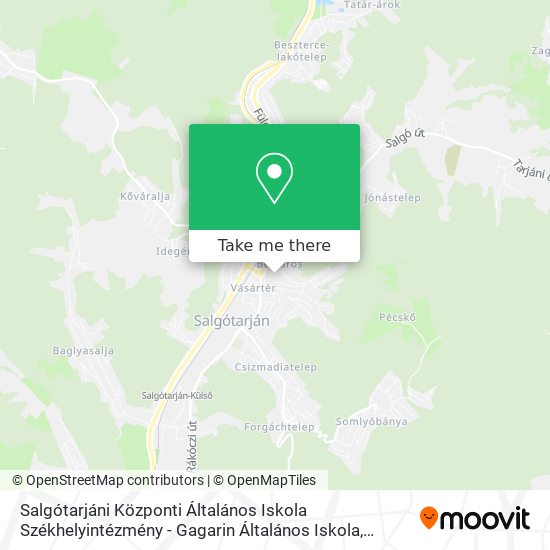 Salgótarjáni Központi Általános Iskola Székhelyintézmény - Gagarin Általános Iskola map