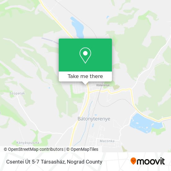 Csentei Út 5-7 Társasház map