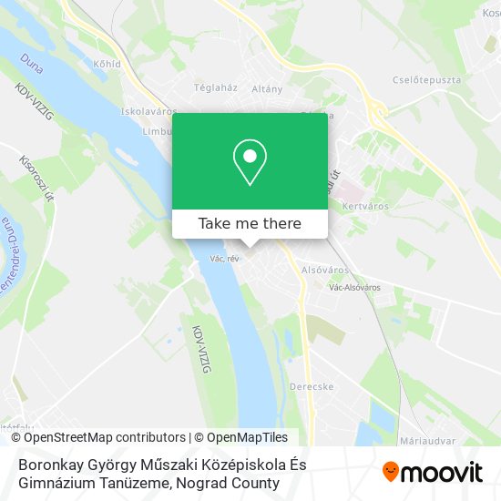 Boronkay György Műszaki Középiskola És Gimnázium Tanüzeme map