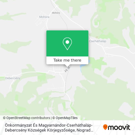 Önkormányzat És Magyarnándor-Cserháthaláp-Debercsény Községek Körjegyzősége map