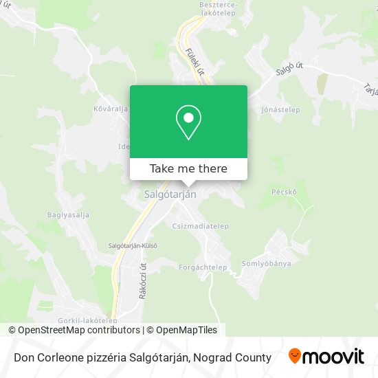 Don Corleone pizzéria Salgótarján map