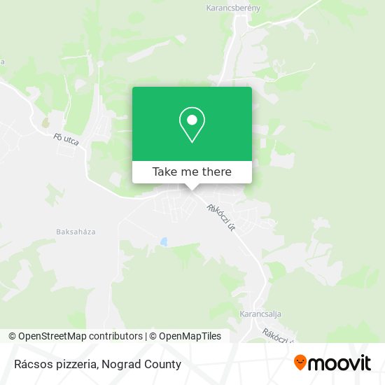 Rácsos pizzeria map