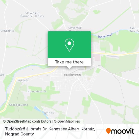 Tüdőszűrő állomás Dr. Kenessey Albert Kórház map