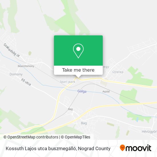 Kossuth Lajos utca buszmegálló map