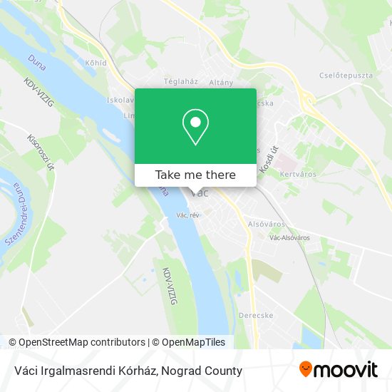 Váci Irgalmasrendi Kórház map