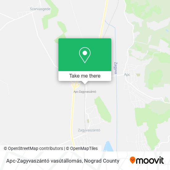 Apc-Zagyvaszántó vasútállomás map