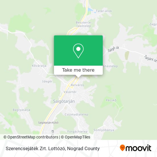 Szerencsejáték Zrt. Lottózó map