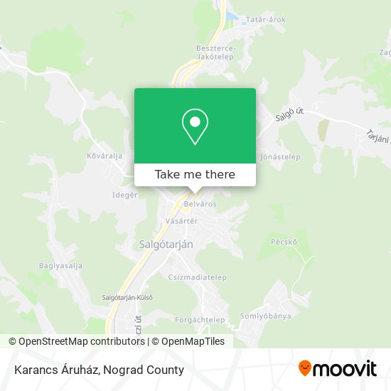 Karancs Áruház map