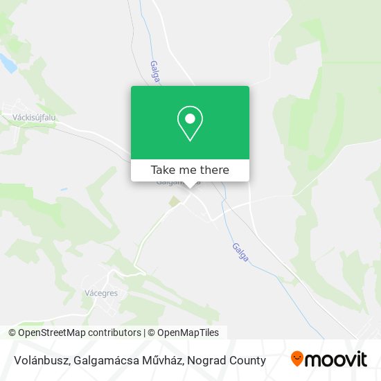 Volánbusz, Galgamácsa Művház map