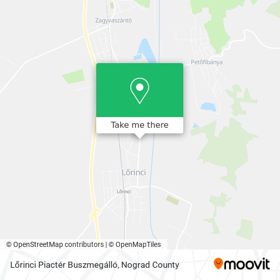 Lőrinci Piactér Buszmegálló map