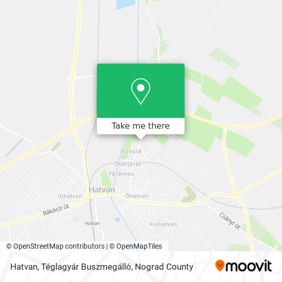 Hatvan, Téglagyár Buszmegálló map