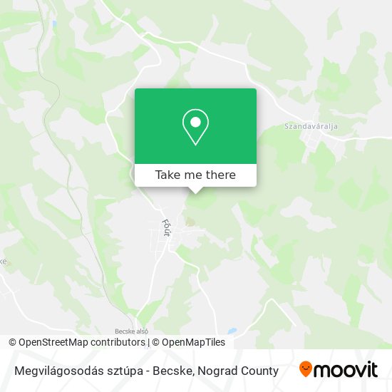 Megvilágosodás sztúpa - Becske map