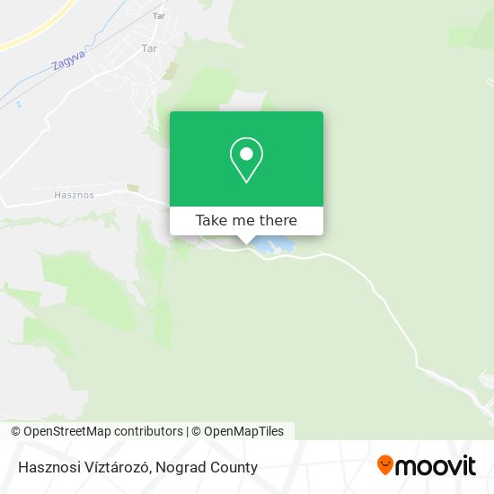 Hasznosi Víztározó map