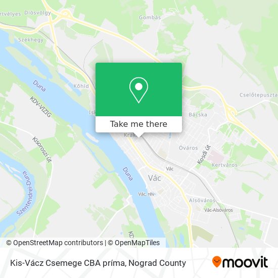 Kis-Vácz Csemege CBA príma map