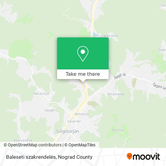 Baleseti szakrendelés map