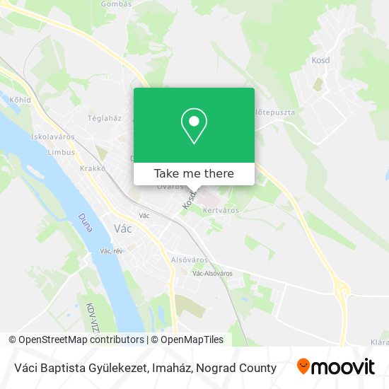 Váci Baptista Gyülekezet, Imaház map