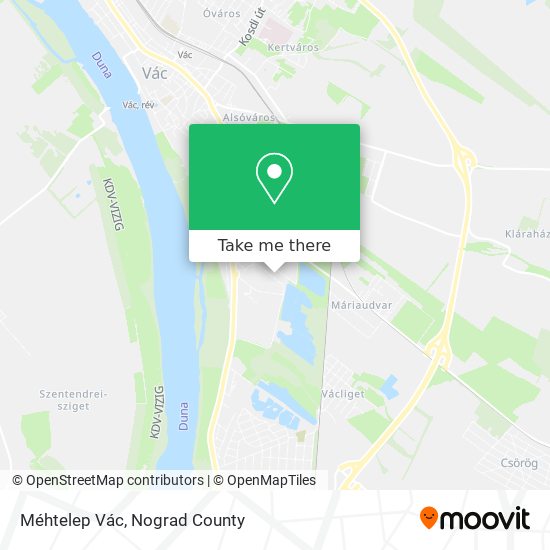 Méhtelep Vác map