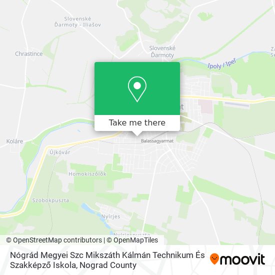 Nógrád Megyei Szc Mikszáth Kálmán Technikum És Szakképző Iskola map