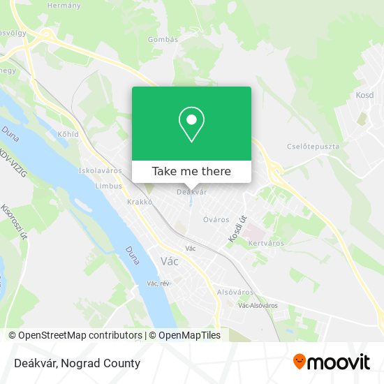 Deákvár map