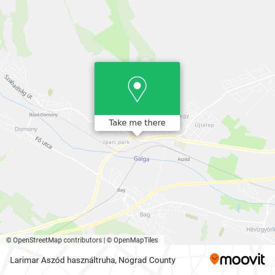 Larimar Aszód használtruha map