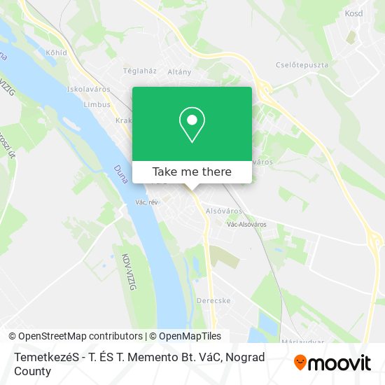 TemetkezéS - T. ÉS T. Memento Bt. VáC map