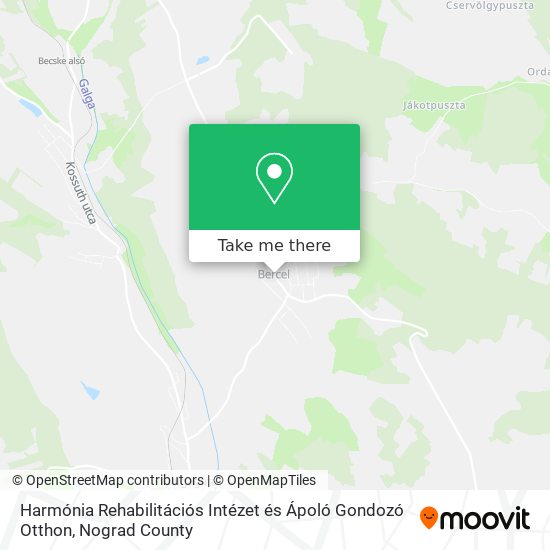 Harmónia Rehabilitációs Intézet és Ápoló Gondozó Otthon map