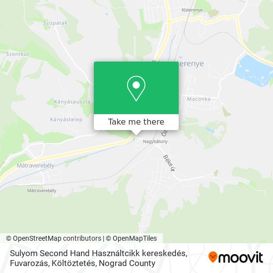 Sulyom Second Hand Használtcikk kereskedés, Fuvarozás, Költöztetés map