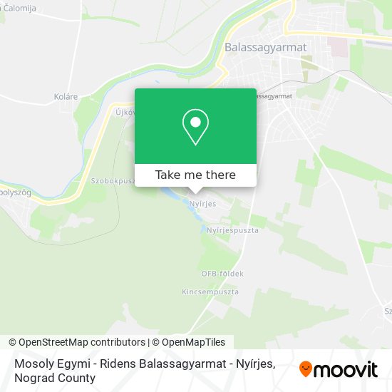 Mosoly Egymi - Ridens Balassagyarmat - Nyírjes map
