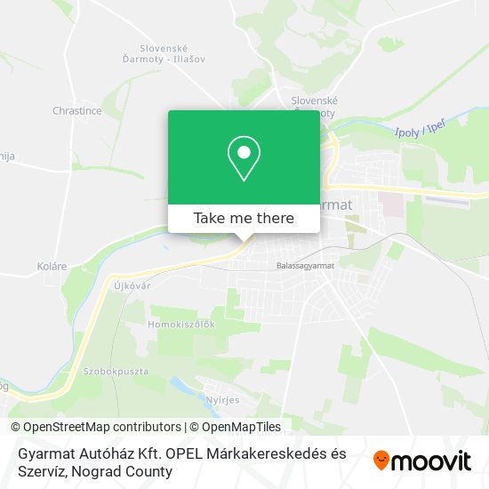 Gyarmat Autóház Kft. OPEL Márkakereskedés és Szervíz map