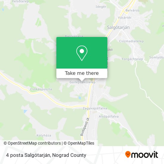 4 posta Salgótarján map