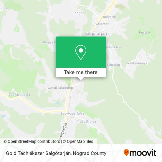 Gold Tech ékszer Salgótarján map