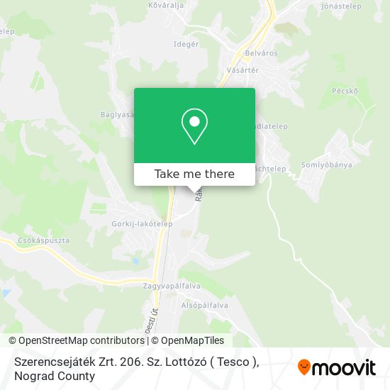 Szerencsejáték Zrt. 206. Sz. Lottózó ( Tesco ) map