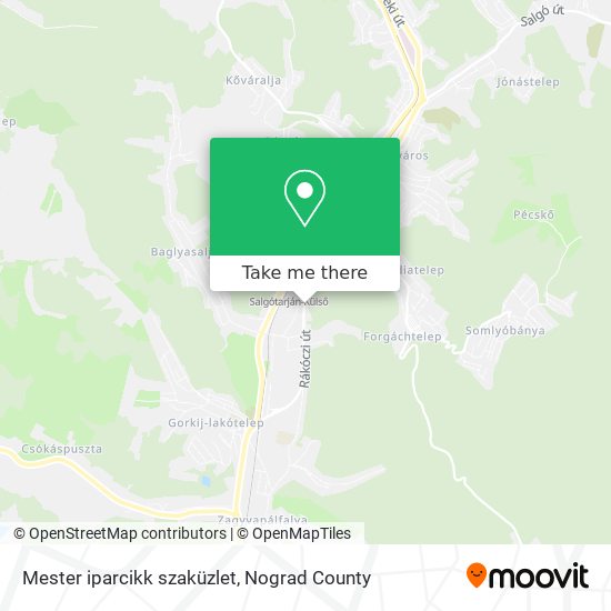 Mester iparcikk szaküzlet map