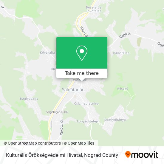 Kulturális Örökségvédelmi Hivatal map