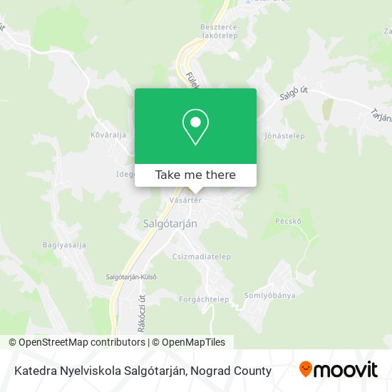 Katedra Nyelviskola Salgótarján map